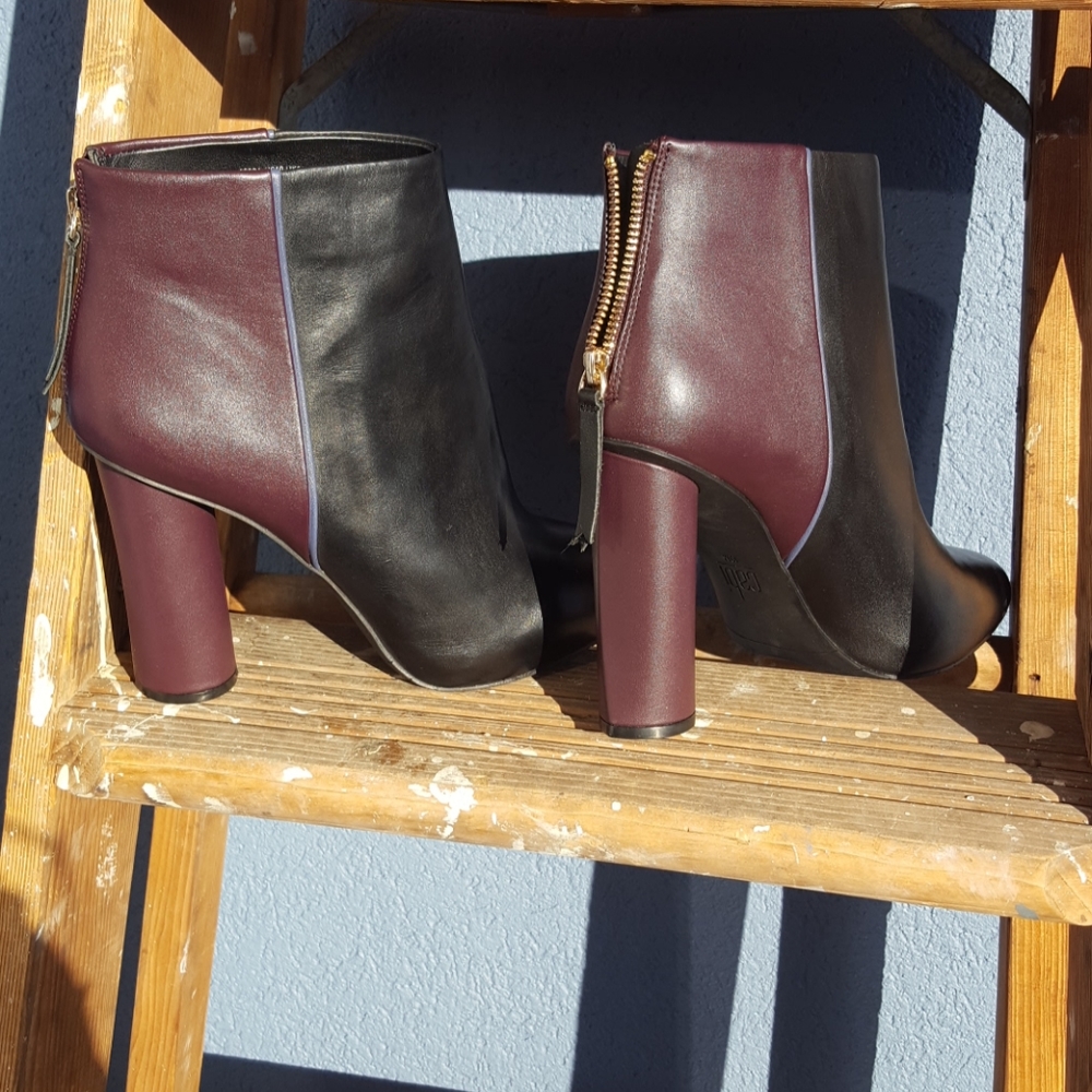 Cabi Bisset Booties Color Block Round Heel Ankle … - image 3